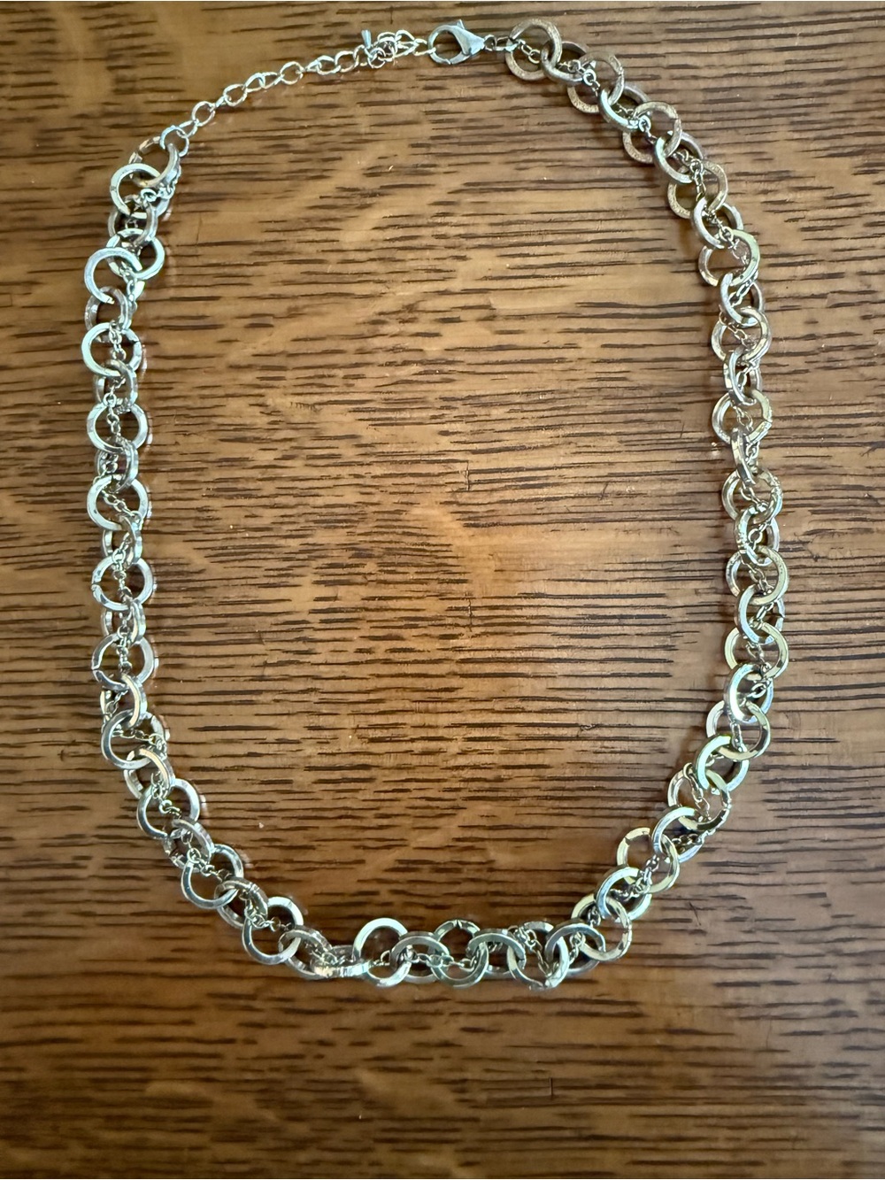 Gold-Tone Linked Circle Necklace
